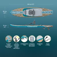 SUP LAUD HYDRO-FORCE 335X84X15CM, KOMPLEKT