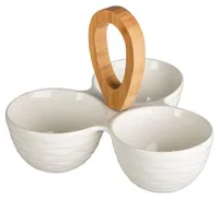 SERVEERIMISNÕU ALTOM DESIGN KÄEPIDEMEGA VALGE/BAMBUS