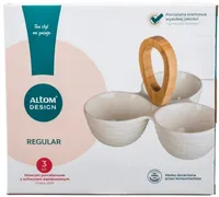 SERVEERIMISNÕU ALTOM DESIGN KÄEPIDEMEGA VALGE/BAMBUS