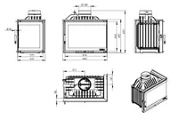KAMINASÜDAMIK NORDFLAM ETNA 13KW VASAKPOOLNE