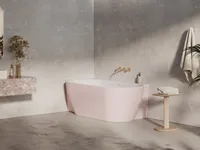 AKRÜÜLVANN RAVAK FREEDOM CORNER II TEC L 175X86 ALABASTER PINK