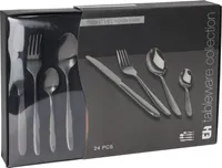 SÖÖGIRIISTADE KOMPLEKT 24-OSALINE, MUST