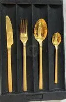 SÖÖGIRIISTADE KOMPLEKT 16-OSALINE, KULDNE