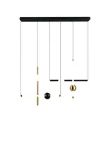 LAELAMP TRIO MELITA LED 110CM MUST MATT