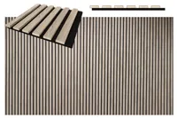 AKUSTILINE SEINAPANEEL 19X300X2600MM HALL TAMM 0,82M² PAKIS