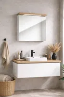 PEEGELKAPP DEFRA STILLA 60 LED VALGUSTUSEGA VALGE