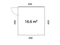 KLAASMAJA PALMAKO SAGA 16,6M² SLIDE PLUS