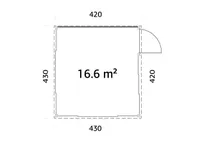 KLAASMAJA PALMAKO SAGA 16,6M² SLIDE PLUS