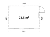 KLAASMAJA PALMAKO LUMI 23,3M² SLIDE PLUS