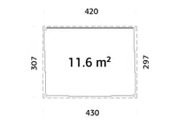 KLAASMAJA PALMAKO SAGA 11,6M² SLIDE PLUS