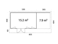 AIAMAJA PALMAKO AURELIA 15,2+7,9M²