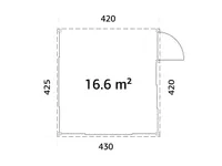 KLAASMAJA PALMAKO LUMI 16,6M² SLIDE