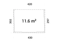 KLAASMAJA PALMAKO LUMI 11,6M² SLIDE
