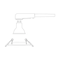 ALLVALGUSTI PERIDOT 7W REG.SÜVISTATAV KOMPLEKT RUUT VALGE