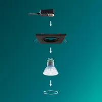 ALLVALGUSTI PERIDOT 7W REG.SÜVISTATAV KOMPLEKT RUUT MUST