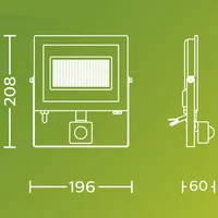 VÄLISVALGUSTI LOIS FLOOD UE 24W 5000K IR ANTRATSIIT