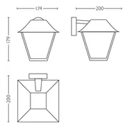 VÄLISVALGUSTI ALPENGLOW WALL 1X60W ANTRATSIIT