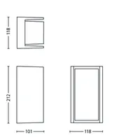 VÄLISVALGUSTI BRIDGE 1X15W 230V ANTRATSIIT