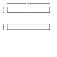 VANNITOAVALGUSTI FIT 2X2.5W SELV KROOM