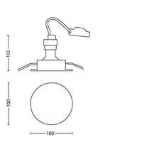 ALLVALGUSTI FRESCO 1X4.6W 230V SÜVISTATUD ROOSTEVABA