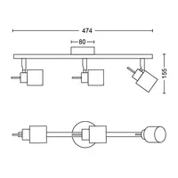 KOHTVALGUSTI MERANTI 3X35W 230V VALGE