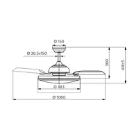 LAELAMP BLISS DC 28W+35W VALGE