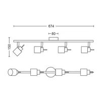 KOHTVALGUSTI MERANTI 4X35W 230V VALGE