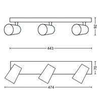 KOHTVALGUSTI PAISLEY 3XNW 230V VALGE
