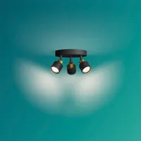 KOHTVALGUSTI NIALL SPOT 3X35W ÜMMARGUNE MUST-MESSING