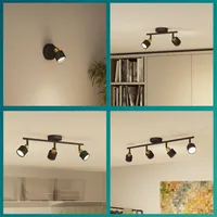 KOHTVALGUSTI NIALL SPOT 3X35W ÜMMARGUNE MUST-MESSING