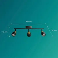 KOHTVALGUSTI NIALL SPOT 3X35W MUST-MESSING