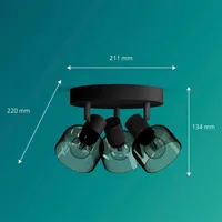 KOHTVALGUSTI SLEET SPOT 3X25W ÜMMARGUNE MUST
