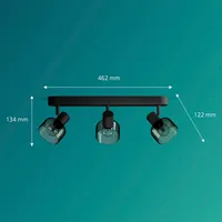 KOHTVALGUSTI SLEET SPOT 3X25W MUST