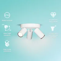 KOHTVALGUSTI KOSIPO SPOT 3X5W IP44 ÜMMARGUNE VALGE