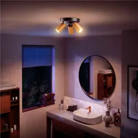 KOHTVALGUSTI KOSIPO SPOT 3X5W IP44 ÜMMARGUNE MUST-MESSING