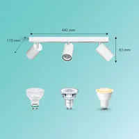 KOHTVALGUSTI KOSIPO SPOT 3X5W IP44 VALGE