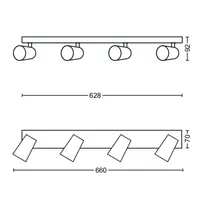 KOHTVALGUSTI PAISLEY 4XNW 230V VALGE