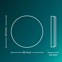 PLAFOON VALEN CL650 22W 22-27-40-6500K MUST