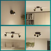 KOHTVALGUSTI NIALL SPOT 4X35W MUST-MESSING