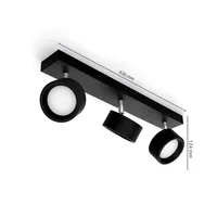 KOHTVALGUSTI BRACIA SPOT 3X5.5W 2700K MUST