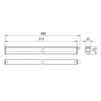 SIINIVALGUSTI PROJECTLINE 60CM 3XCCT 800LM
