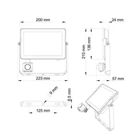 LED PROŽEKTOR PROJECTLINE 50W 3000K SENSOR