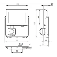 LED PROŽEKTOR PROJECTLINE 20W 4000K SENSOR