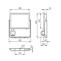 LED PROŽEKTOR PROJECTLINE 50W 4000K SENSOR