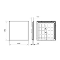LED PANEEL PROJECTLINE 60X60 3200LM 4000K