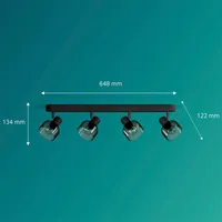 KOHTVALGUSTI SLEET SPOT 4X25W MUST