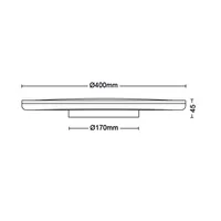 PLAFOON OZZIET CL570 SS 22W 2700K MUST