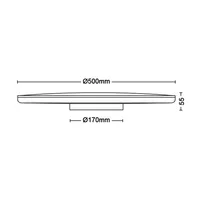 PLAFOON OZZIET CL570 SS 36W 2700K VALGE