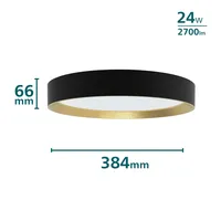 PLAFOON HANNO SS 24W 2700K KULDNE-MUST