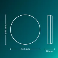 PLAFOON VALEN CL650 32W 22-27-40-6500K VALGE